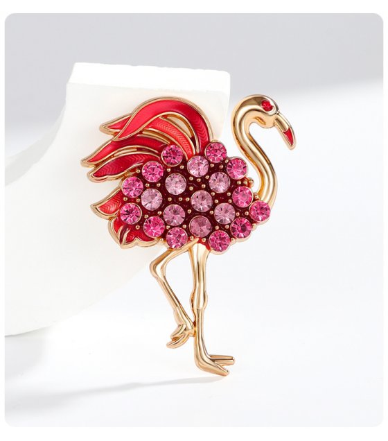 XSB200 - Swan Rhinestone Saree Brooch